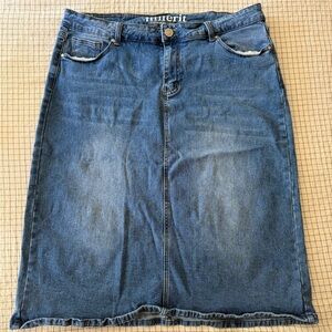 Inherit Clothing Company Remi Light Wash Denim Skirt
